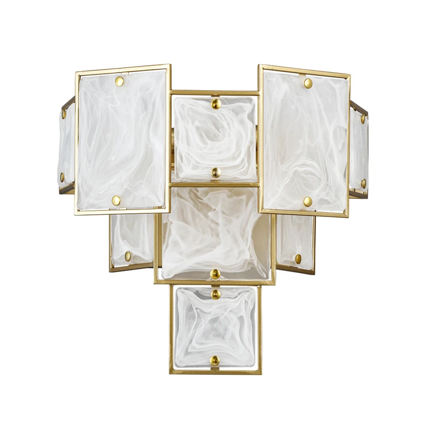 Настенный светильник Arte Lamp Theemin A4068AP-3SG, арматура матовое золото, плафон стекло белое
