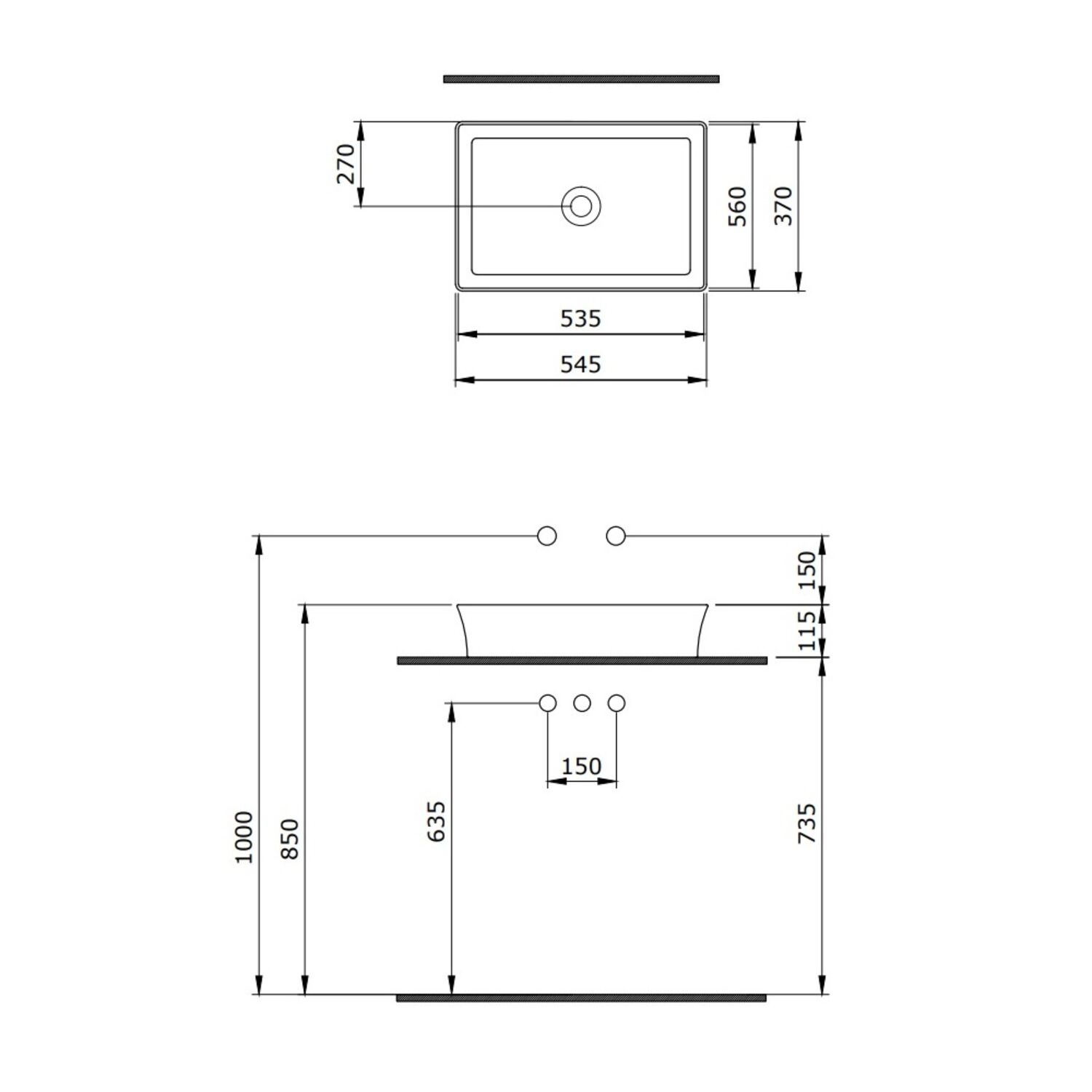 Раковина Berges Ego SL 181209 накладная, 55x38 см, цвет белый матовый - фото 1