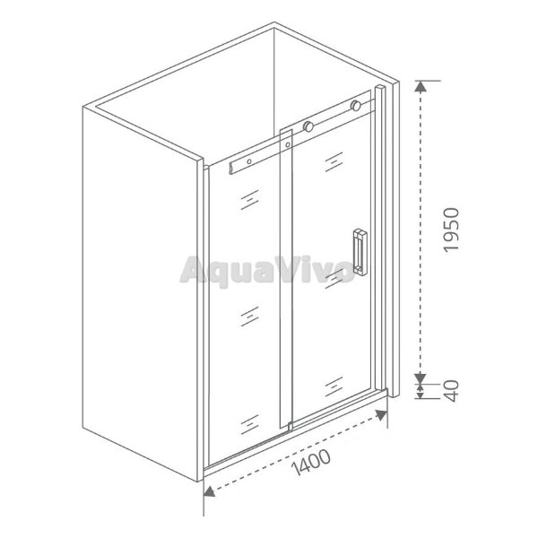 Душевая дверь Good Door Puerta WTW-140-C-CH 140, стекло прозрачное, профиль хром - фото 1