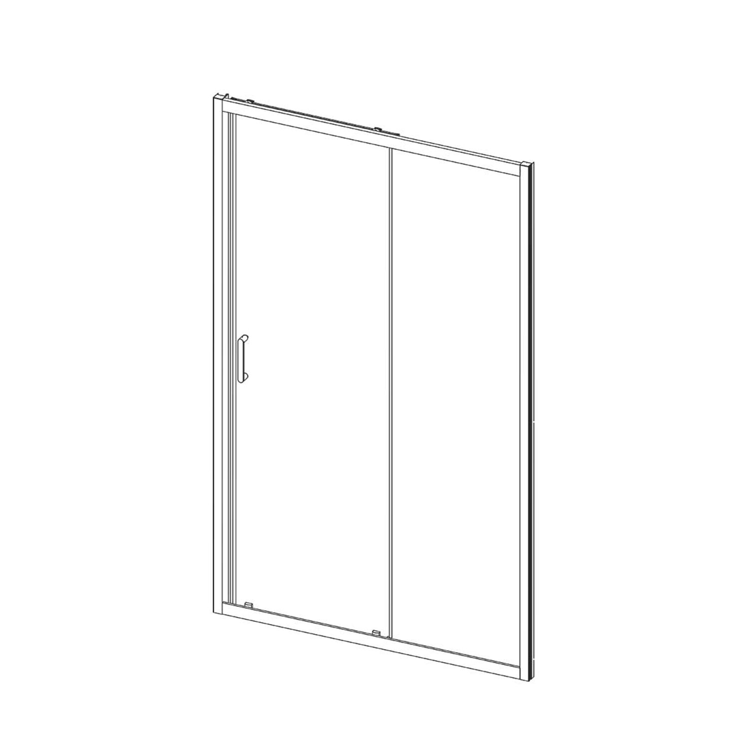 Душевая дверь Vincea Alpha VDS-3AL 110x190, стекло прозрачное, профиль черный