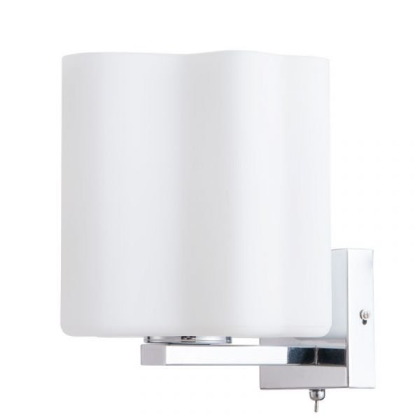 Бра Arte Lamp Serenata A3479AP-1CC, арматура цвет хром, плафон/абажур стекло, цвет белый