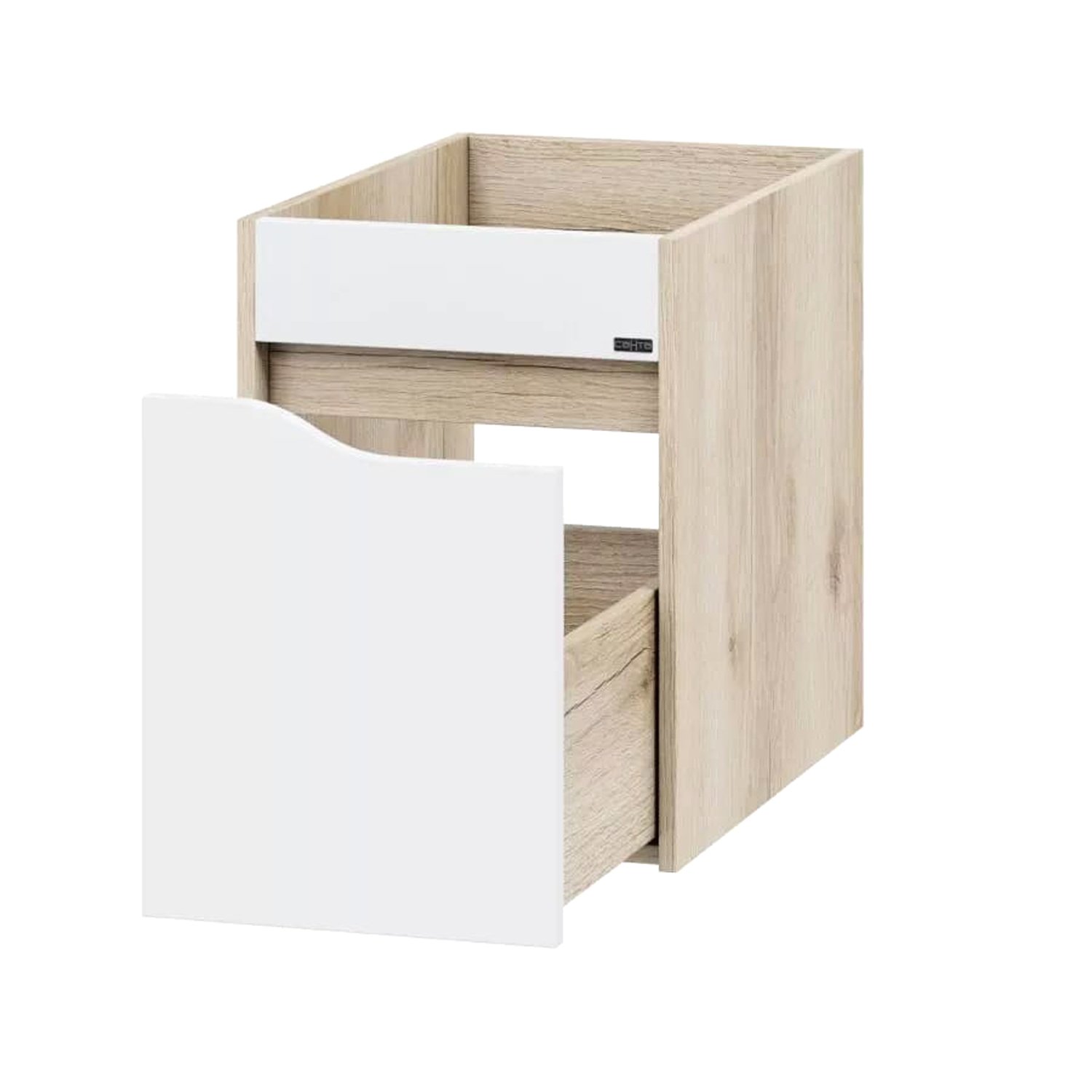 Тумба под раковину Санта Сатурн 38, подвесная, цвет белый / дуб австрийский - фото 1