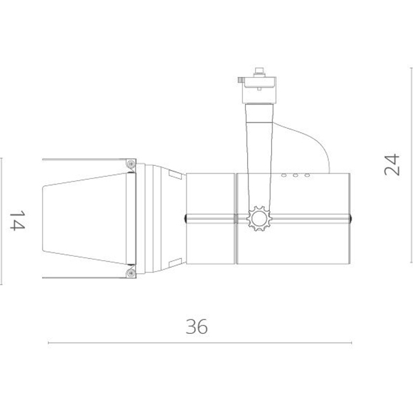 Спот Arte Lamp Obiettivo A6312PL-1BK, арматура черная, плафон металл черный, 14х36 см