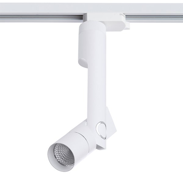 Трековый светильник Arte Lamp Orion A2512PL-1WH, арматура белая, плафон металл белый, 32х4 см