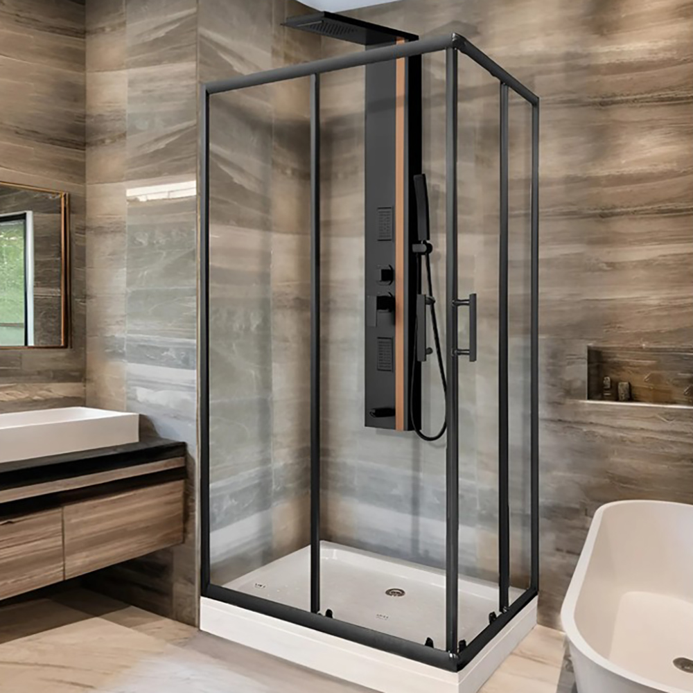 Душевая панель CeruttiSPA Rosanna CT10400, с гидромассажем, цвет черный - фото 1