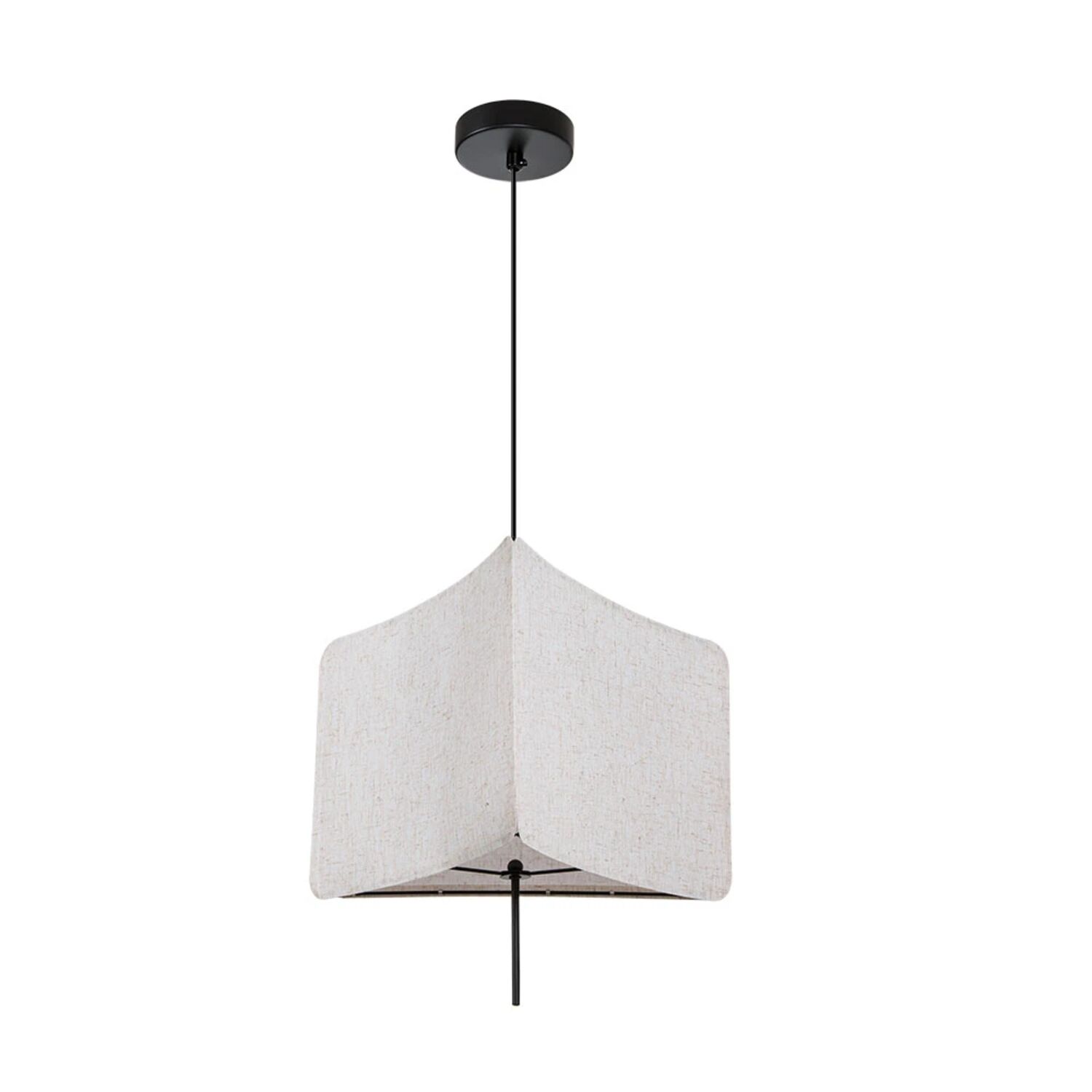 Подвесной светильник Arte Lamp Trixie A7085SP-1BK, арматура черная, плафон ткань бежевая