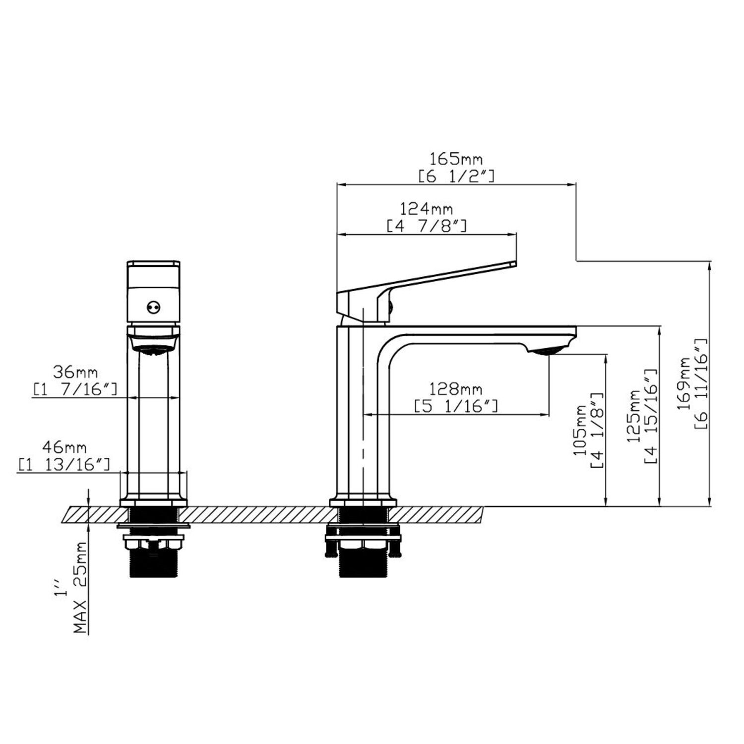 Смеситель Vincea Core VBF-4CO1BN для раковины, цвет брашированный никель - фото 1