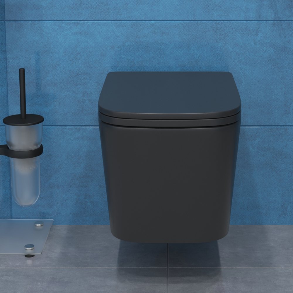 Комплект: Инсталляция AM.PM Pro I012704+Кнопка I047051 хром +JOKI Verna T JK0711055MB черный унитаз, смыв торнадо - фото 1