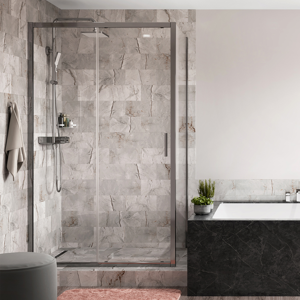 Душевой уголок WasserKRAFT Main WasserSchutz 41S16 110х100, стекло прозрачное, профиль хром