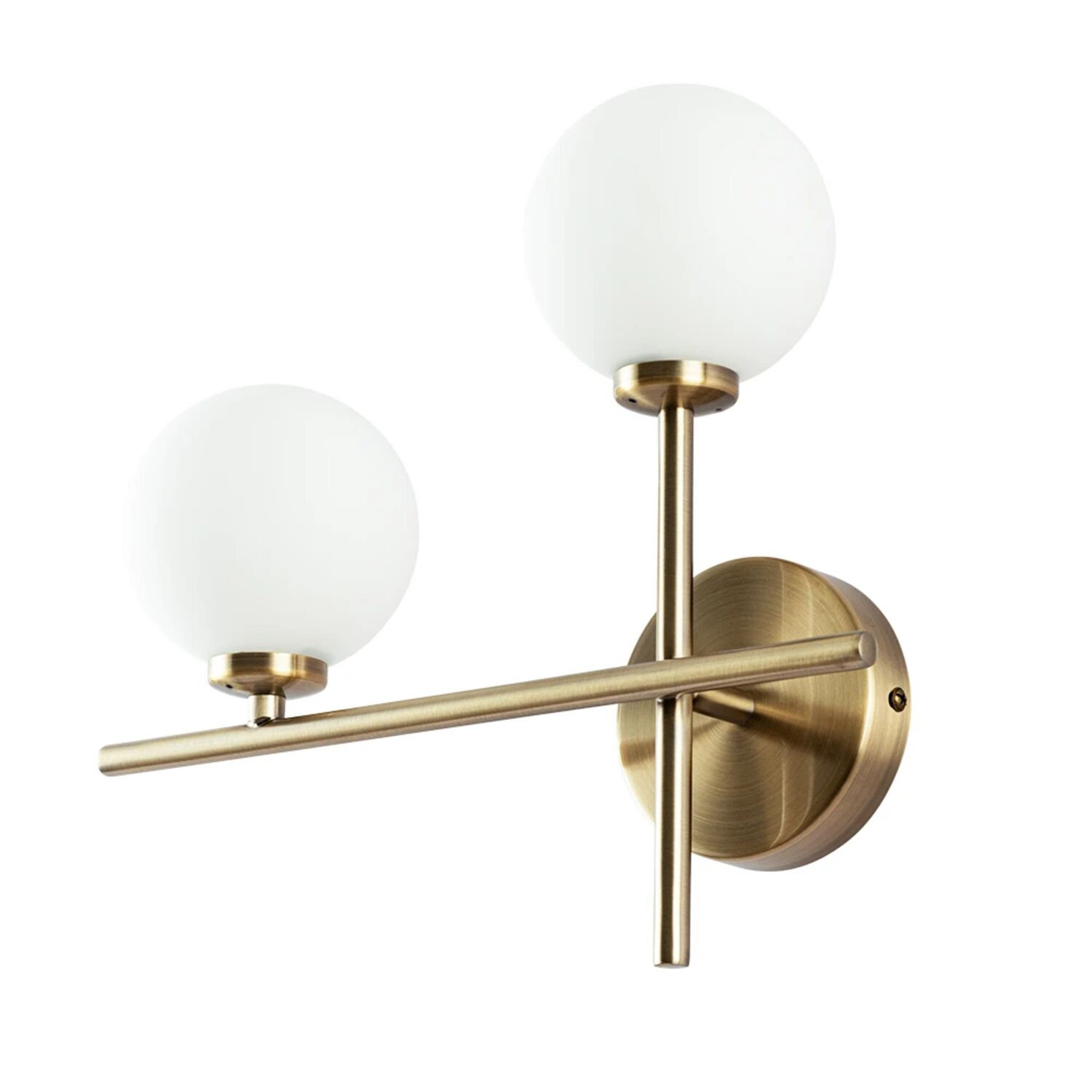 Бра Arte Lamp Bolla-Piccolo A3988AP-2AB, арматура античная бронза, плафон стекло белое