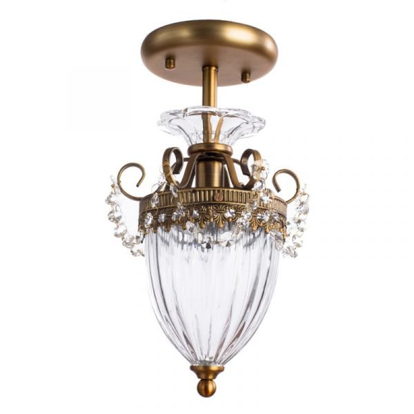 Потолочная люстра Arte Lamp Schelenberg A4410PL-1SR, арматура цвет латунь, плафон/абажур стекло