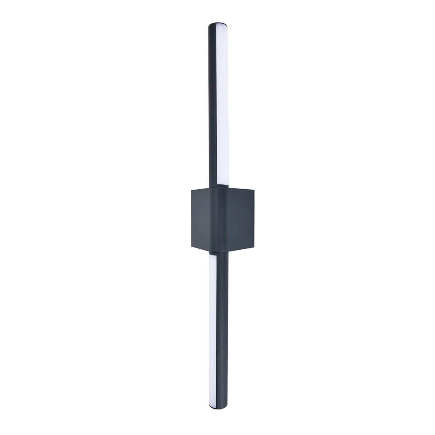 Уличный настенный светильник Arte Lamp Calamaro A5191AL-2BK, арматура черная, плафон пластик белый
