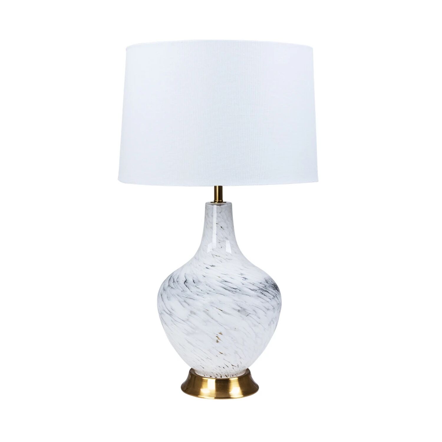 Декоративная настольная лампа Arte Lamp Saiph A5051LT-1PB, арматура полированная медь, плафон ткань белая