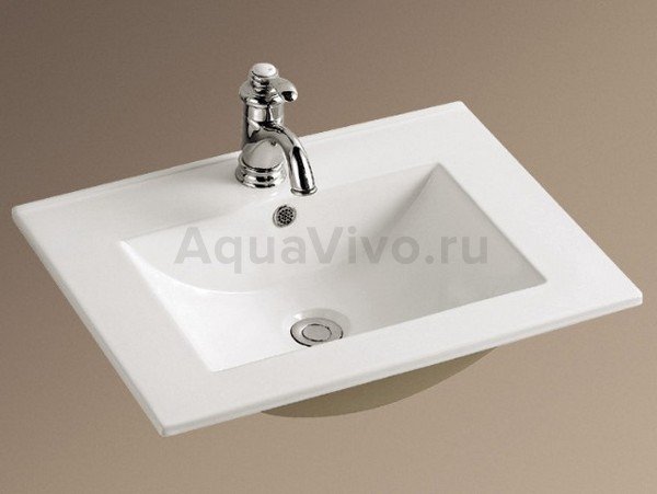Раковина Weltwasser SK Deilbach 7506-60 встраиваемая, 60x47 см, цвет белый глянец - фото 1