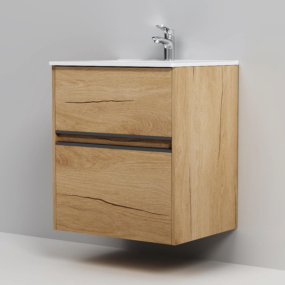 Мебель для ванной AM.PM Sense 60 подвесная/напольная, цвет светлое дерево - фото 1