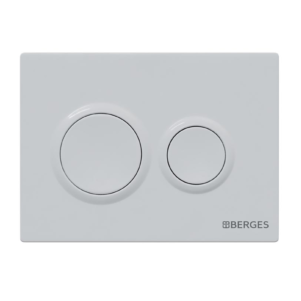 Комплект Berges 043379 унитаза Vita Rimless с сиденьем микролифт и инсталляции Novum с белой кнопкой O1 - фото 1