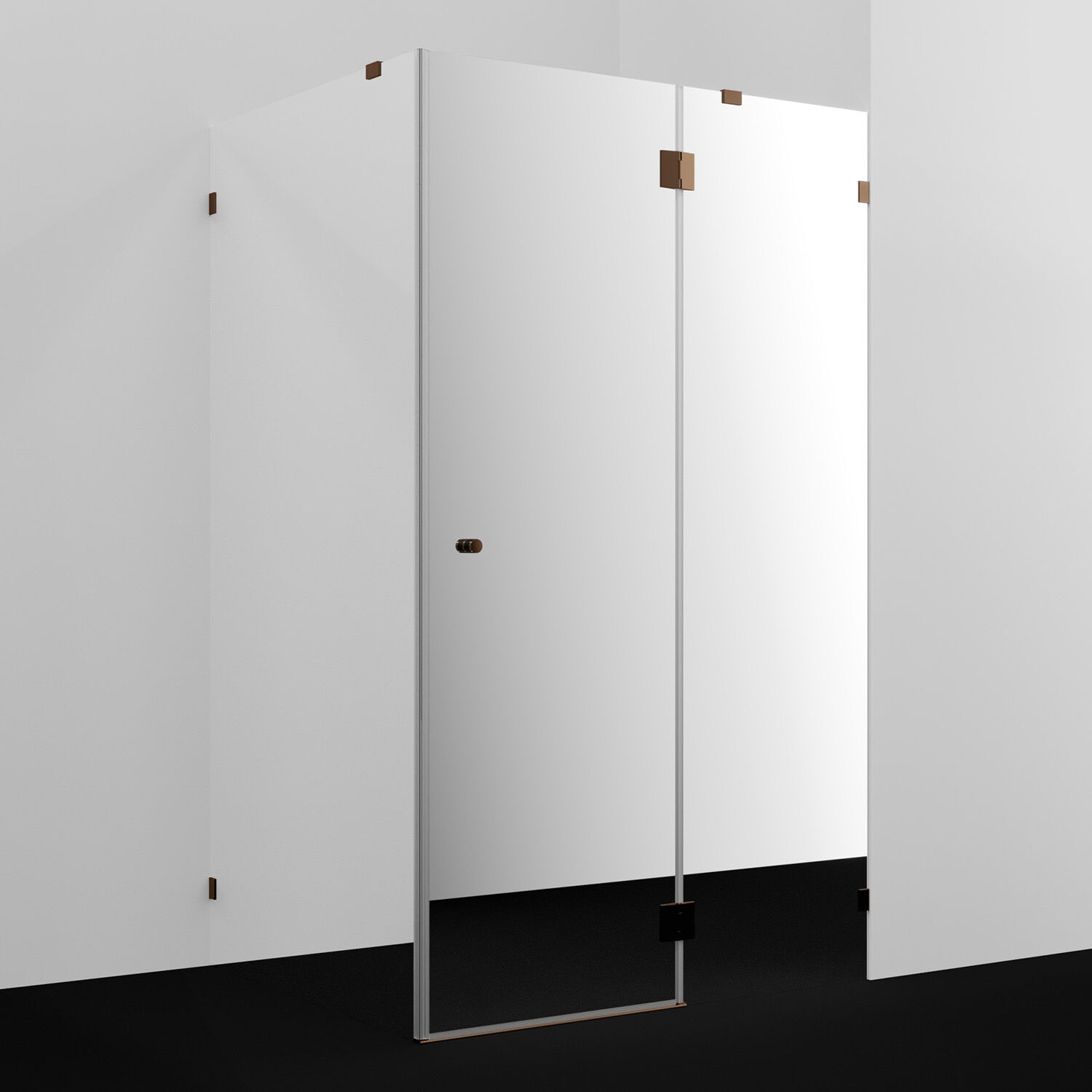Душевой уголок WasserKRAFT Paar 88H10R-MR 120x100, правый, стекло зеркальное, профиль розовое золото