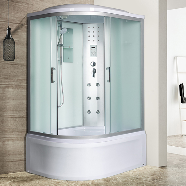Душевая кабина River Dunay 110/80/44 МТ R 110x80, правая, стекло матовое, профиль хром матовый, с крышей, с гидромассажем