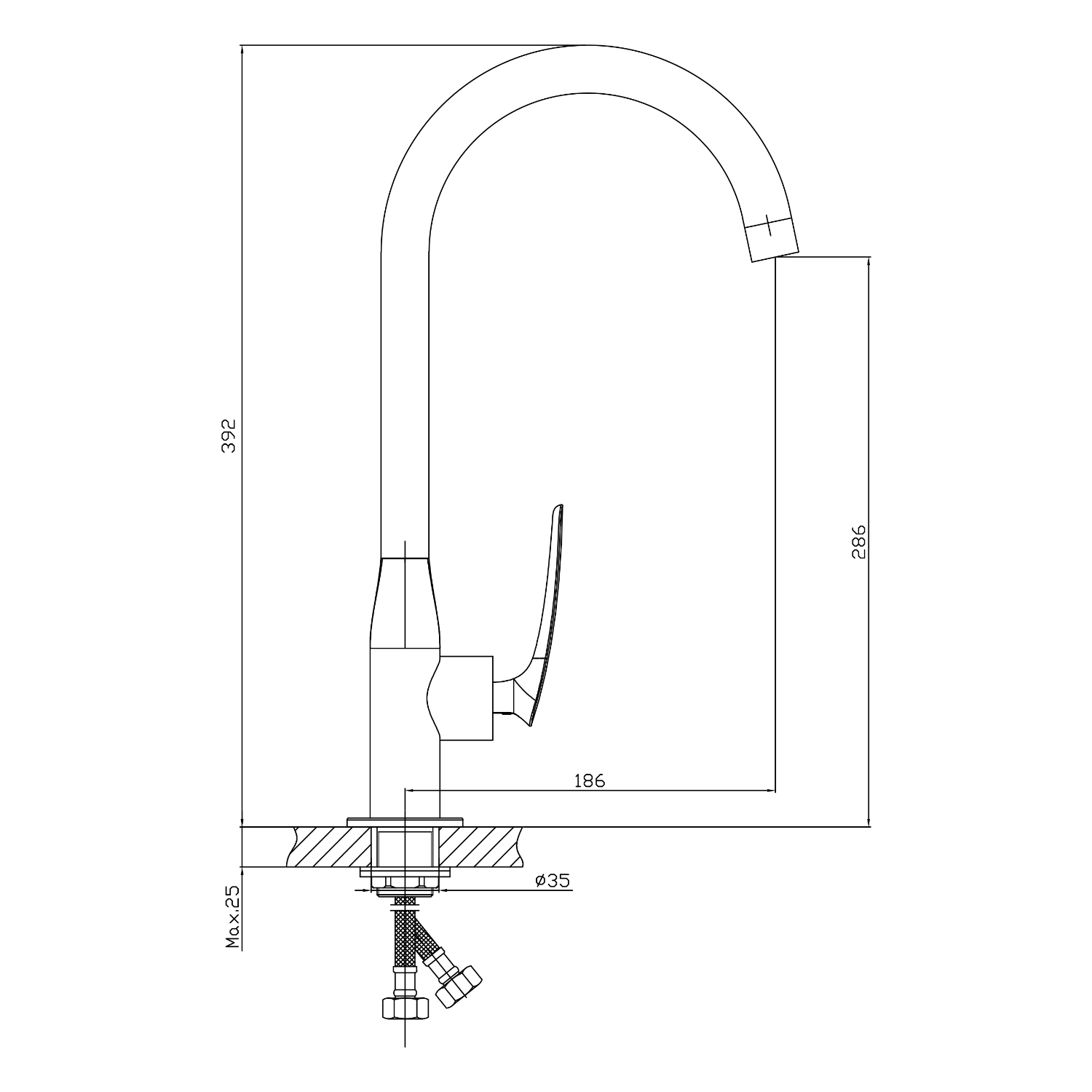 Смеситель Mixline ML21-032 550742 для кухни, цвет хром - фото 1