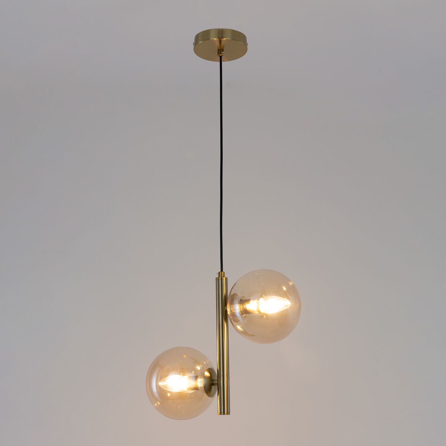 Подвесной светильник Citilux Лорен CL146023, арматура бронза, плафоны стекло шампань - фото 1