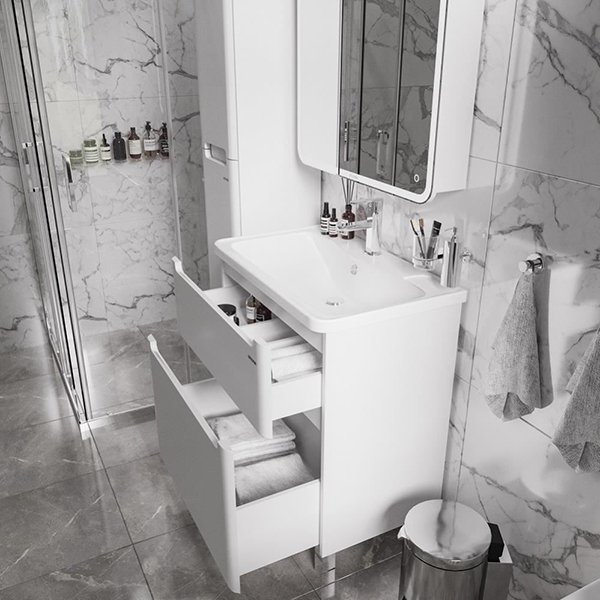 Мебель для ванной Grossman Адель 70, напольная, цвет белый - фото 1