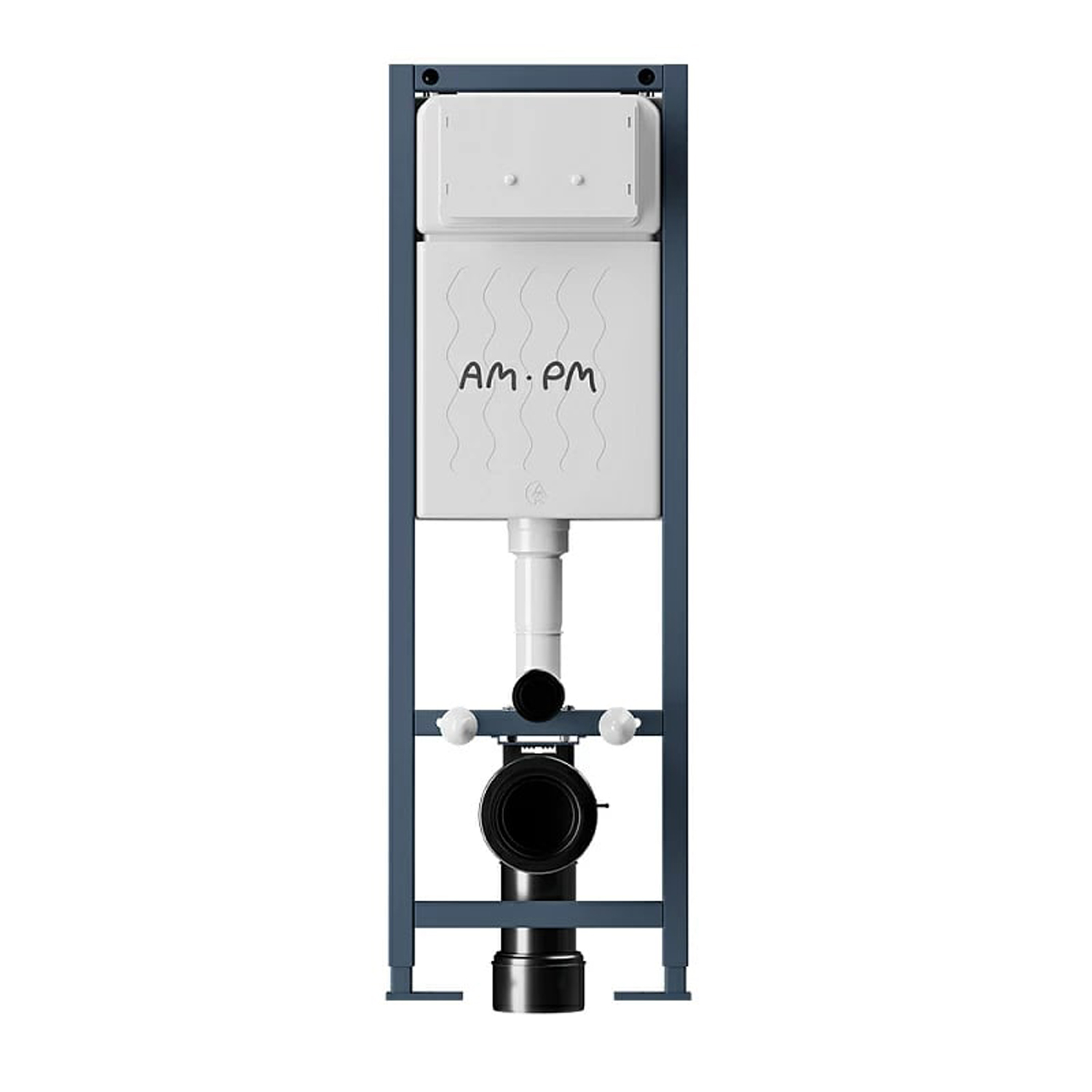 Комплект: Инсталляция AM.PM ErgoFit I012711+Кнопка I110351 хром+JOKI Verna T JK0711055MB черный унитаз, смыв торнадо