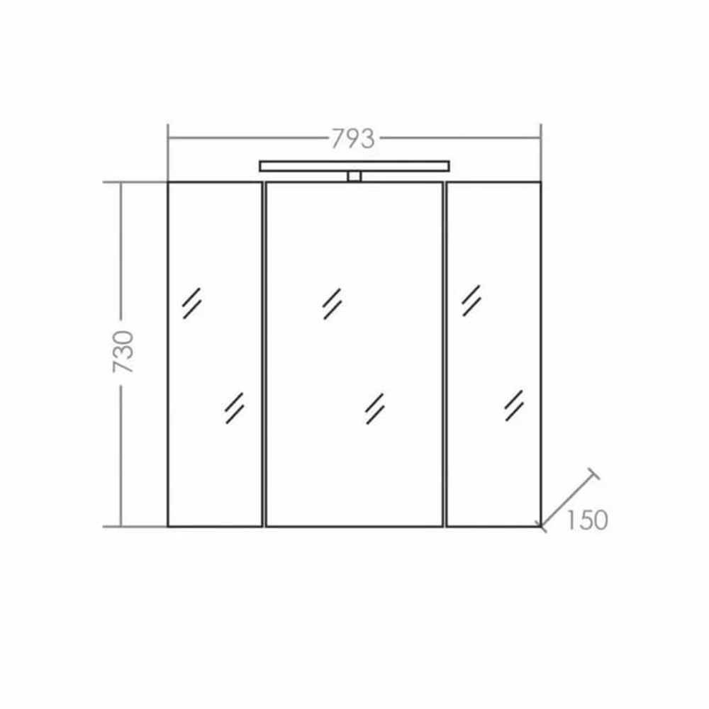 Мебель для ванной Санта Лондон 80 напольная, с раковиной Астория, цвет белый