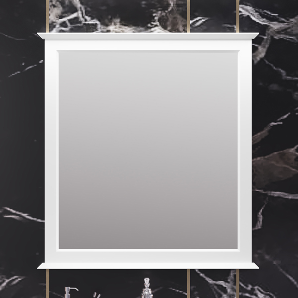Зеркало Опадирис Кантара 85x95, цвет белый матовый