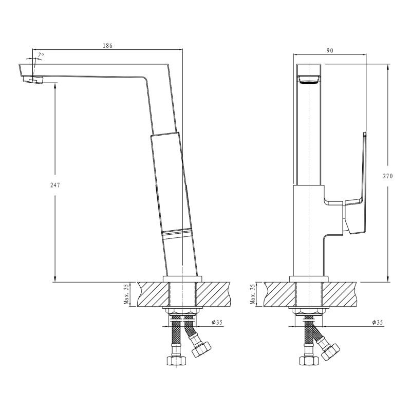 Смеситель Mixline ML20-032 550737 для кухни, цвет хром - фото 1