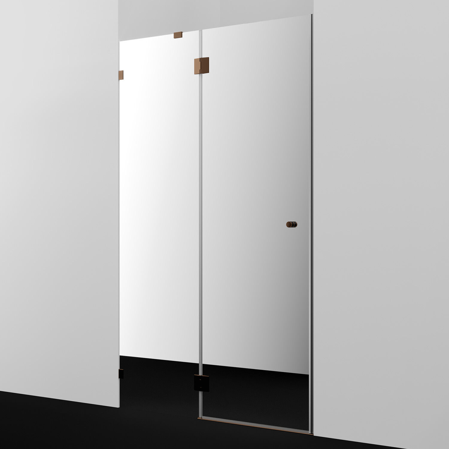 Душевая дверь WasserKRAFT Paar 88H05L-MR 120x200, левая, стекло зеркальное, профиль розовое золото