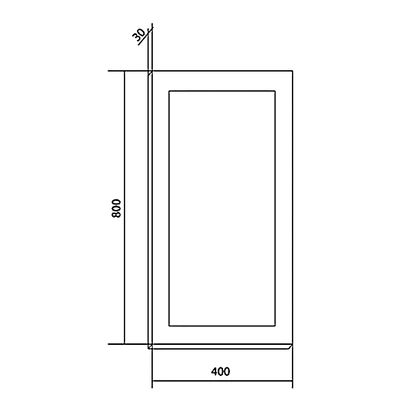 Зеркало Бриклаер Вега 40x80, с подсветкой и часами