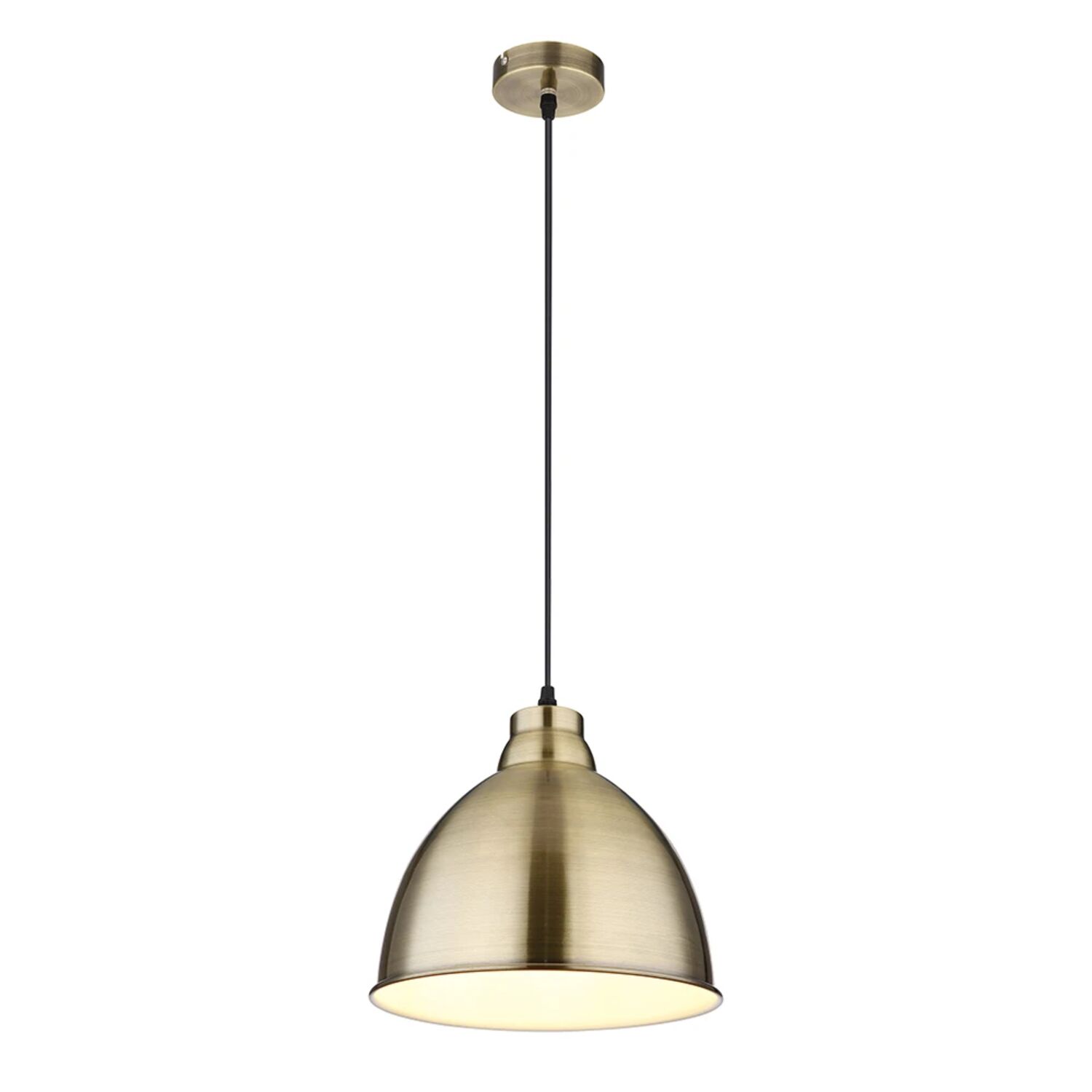 Подвесной светильник Arte Lamp Braccio A2055SP-1AB, арматура античная бронза, плафон металл античная бронза