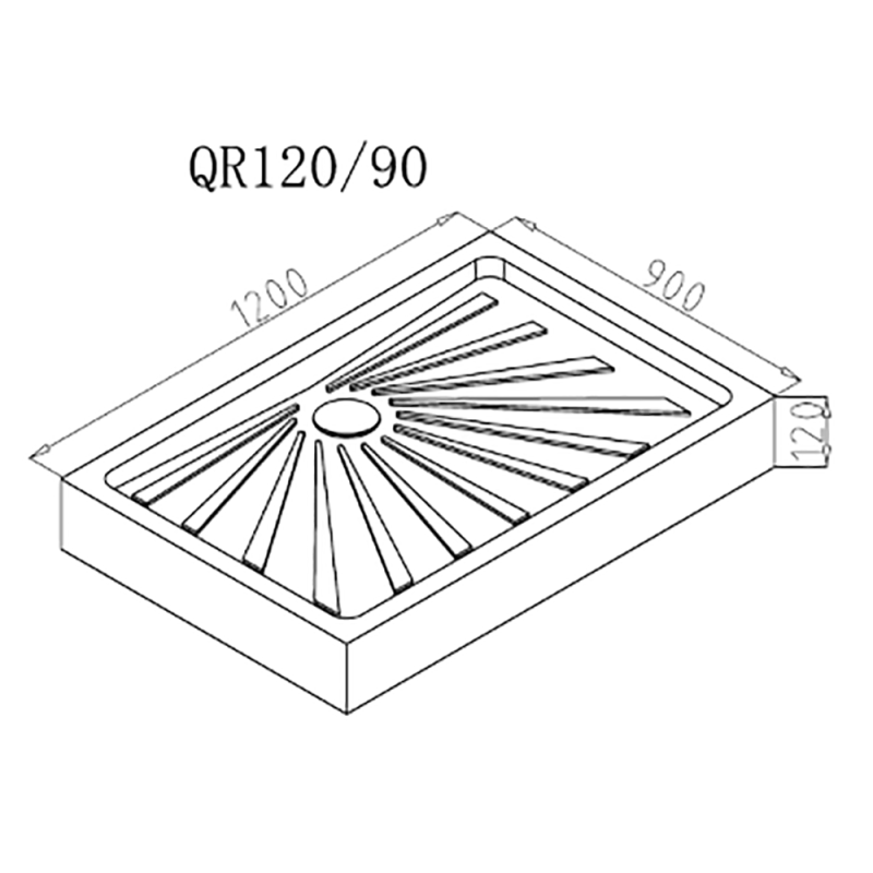 Поддон для душа CeruttiSPA QR120/90 120x90, ABS-пластик, цвет белый - фото 1