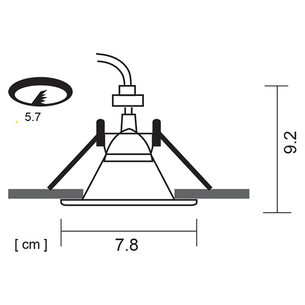 Точечный светильник Arte Lamp Grus A6668PL-1WH, арматура белая, 11х11 см - фото 1