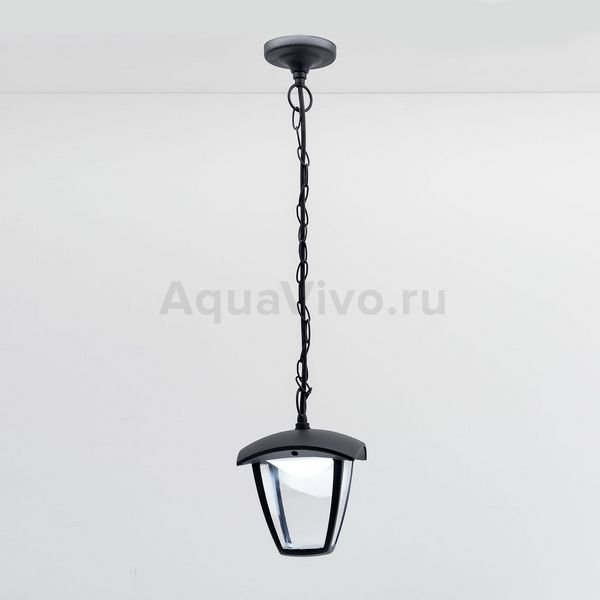 Уличный светильник подвесной Citilux CLU04P, арматура черная, плафон/абажур стекло/металл, цвет прозрачный/черный