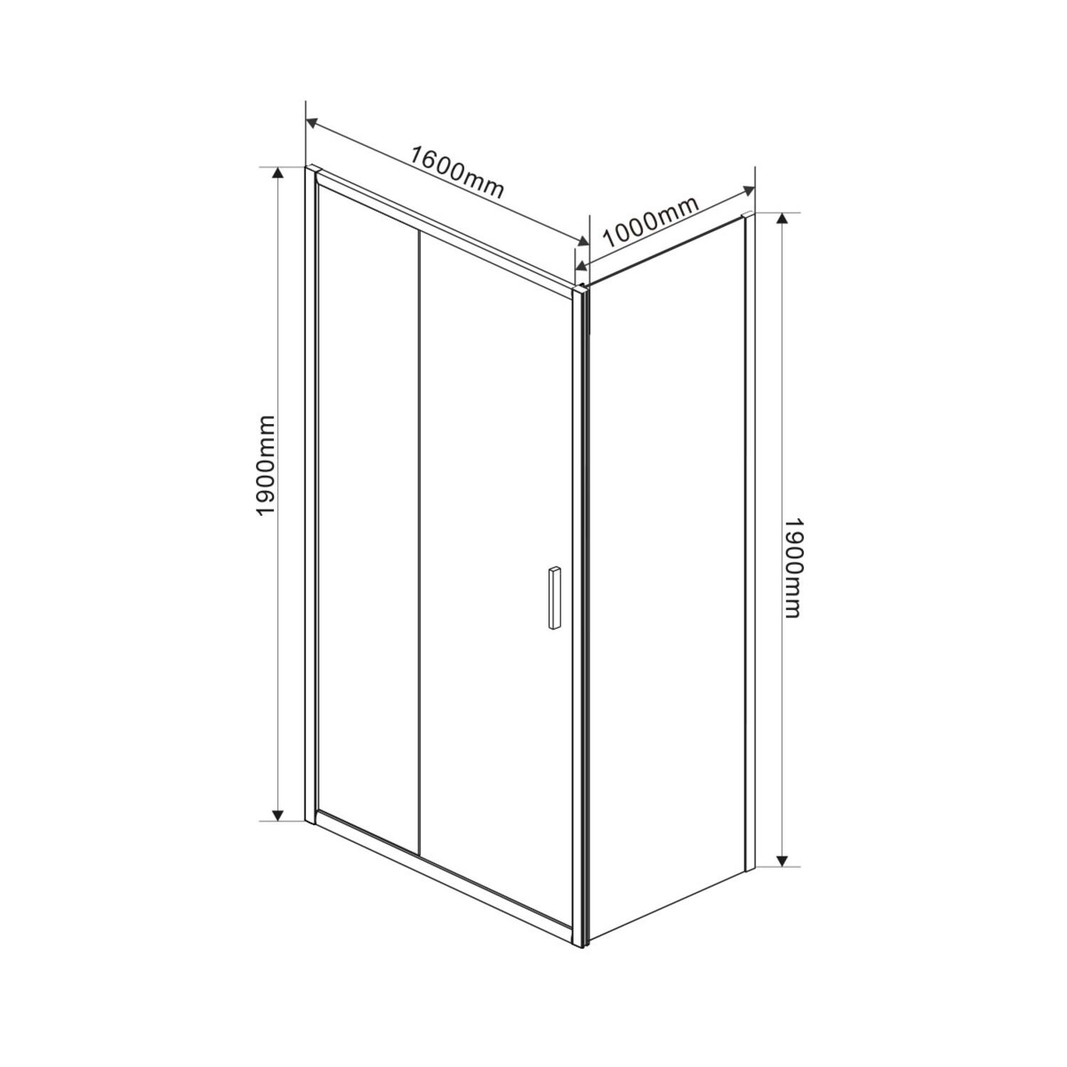 Душевой уголок Vincea Garda VSR-1G1 160x100, стекло прозрачное, профиль хром