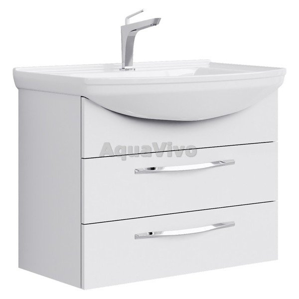Мебель для ванной Aqwella Аллегро 75, с 2 ящиками, цвет белый - фото 1