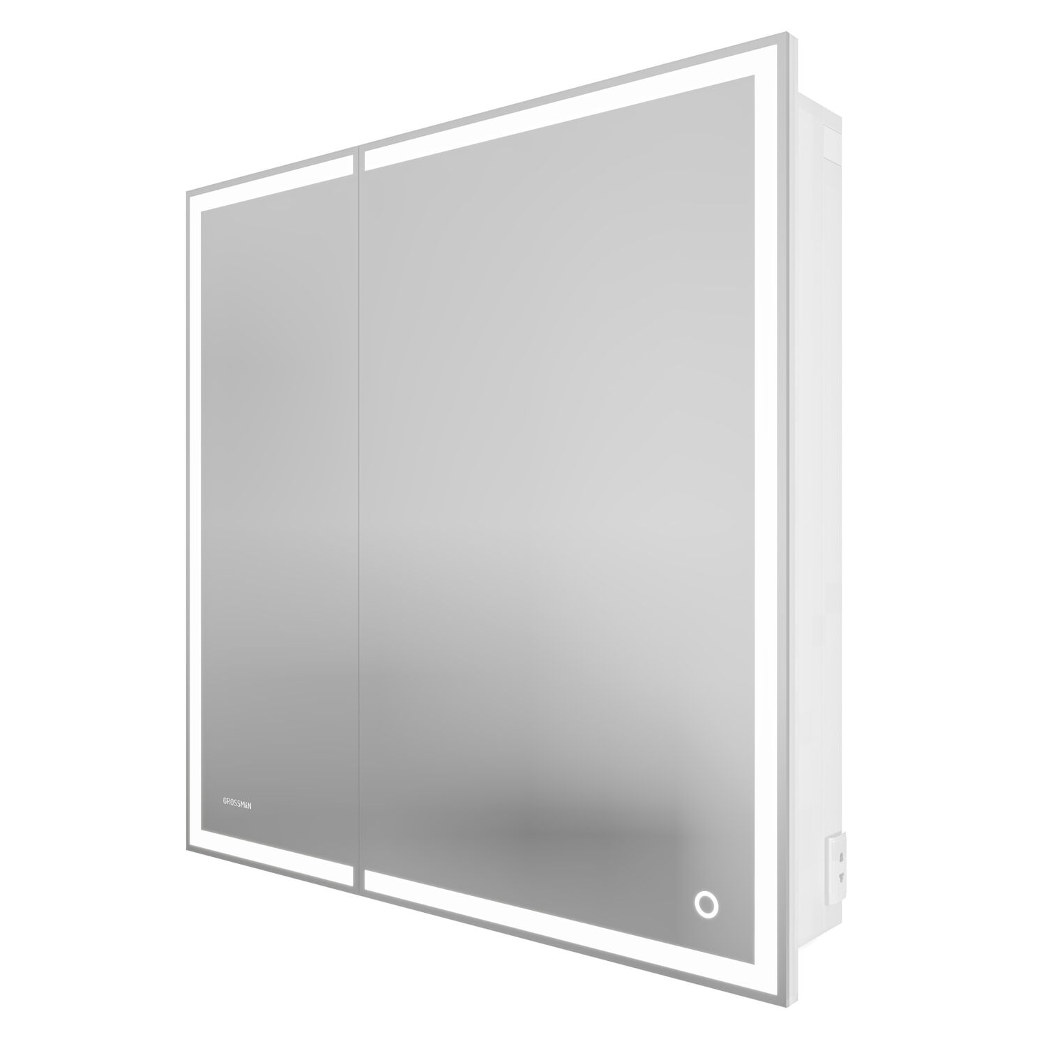 Шкаф-зеркало Grossman Меркадо 70, правый, с подсветкой