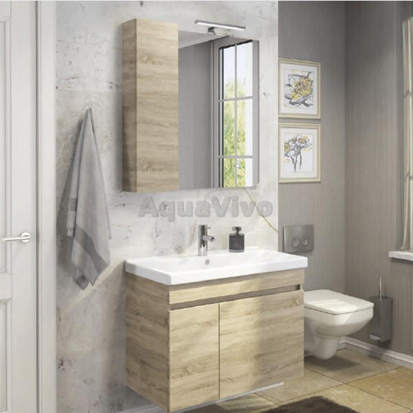 Мебель для ванной Comforty Тромсе 80, цвет дуб сонома