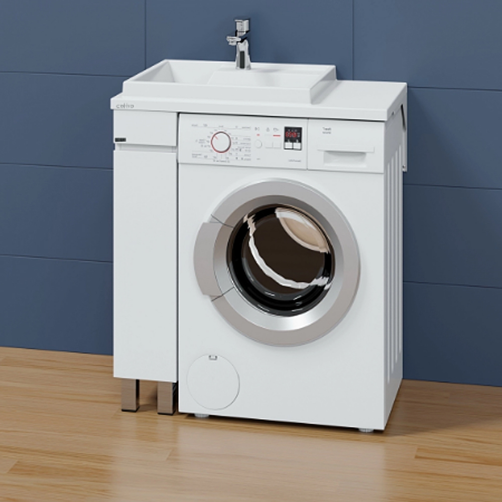 Тумба под раковину Санта Марс 19 напольная, цвет белый