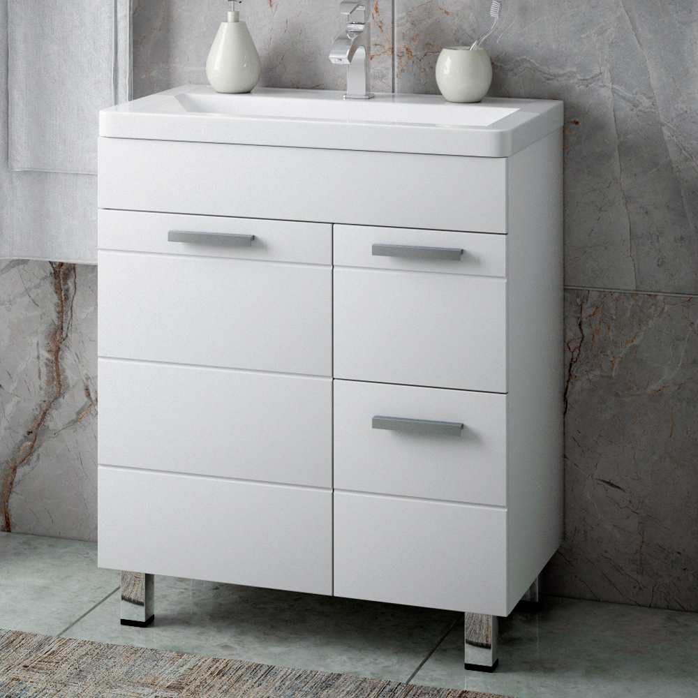 Мебель для ванной Corozo Денвер 70, цвет белый - фото 1