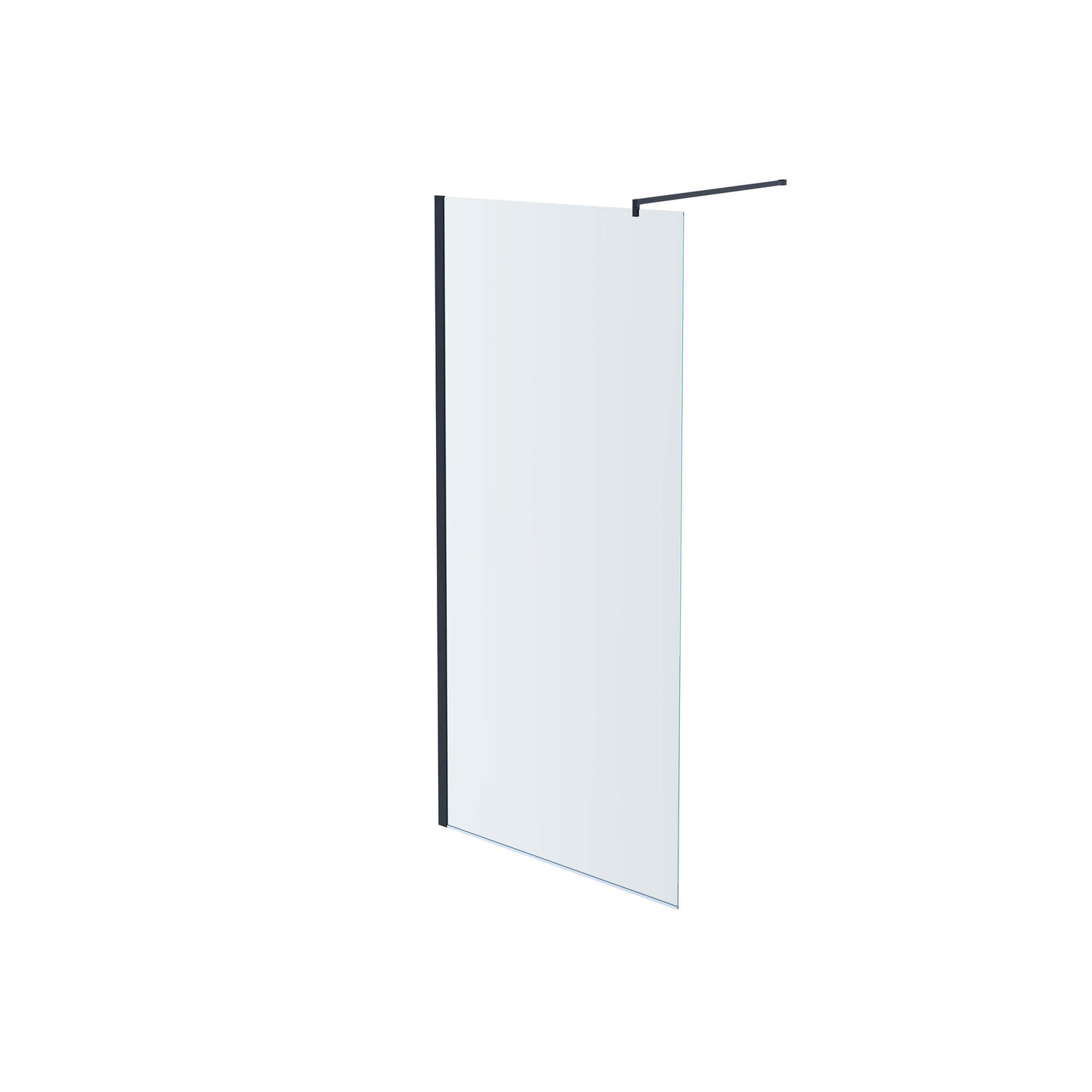 Перегородка для душа Акватек AQ WIW 09020GM 90x200, стекло прозрачное, профиль оружейная сталь