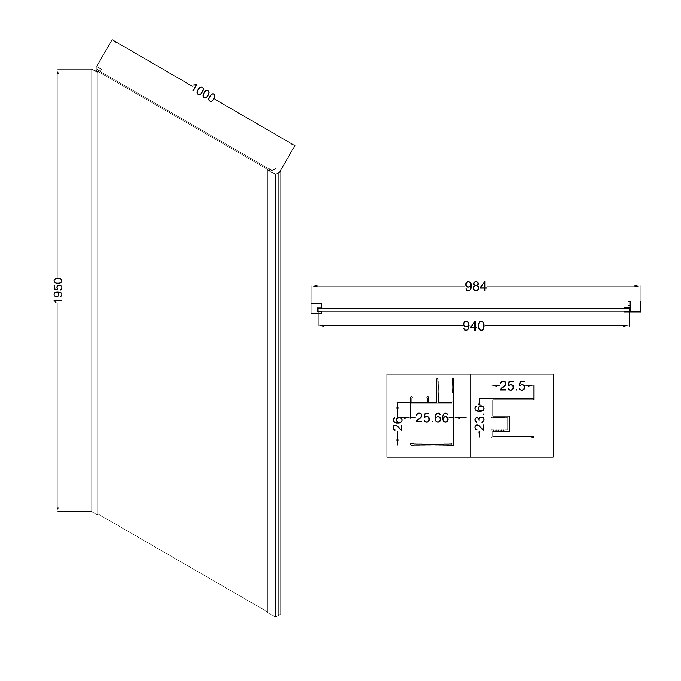 Душевой уголок Niagara Nova NG-84-11AB-A100B-34 110x100, стекло прозрачное, профиль черный матовый