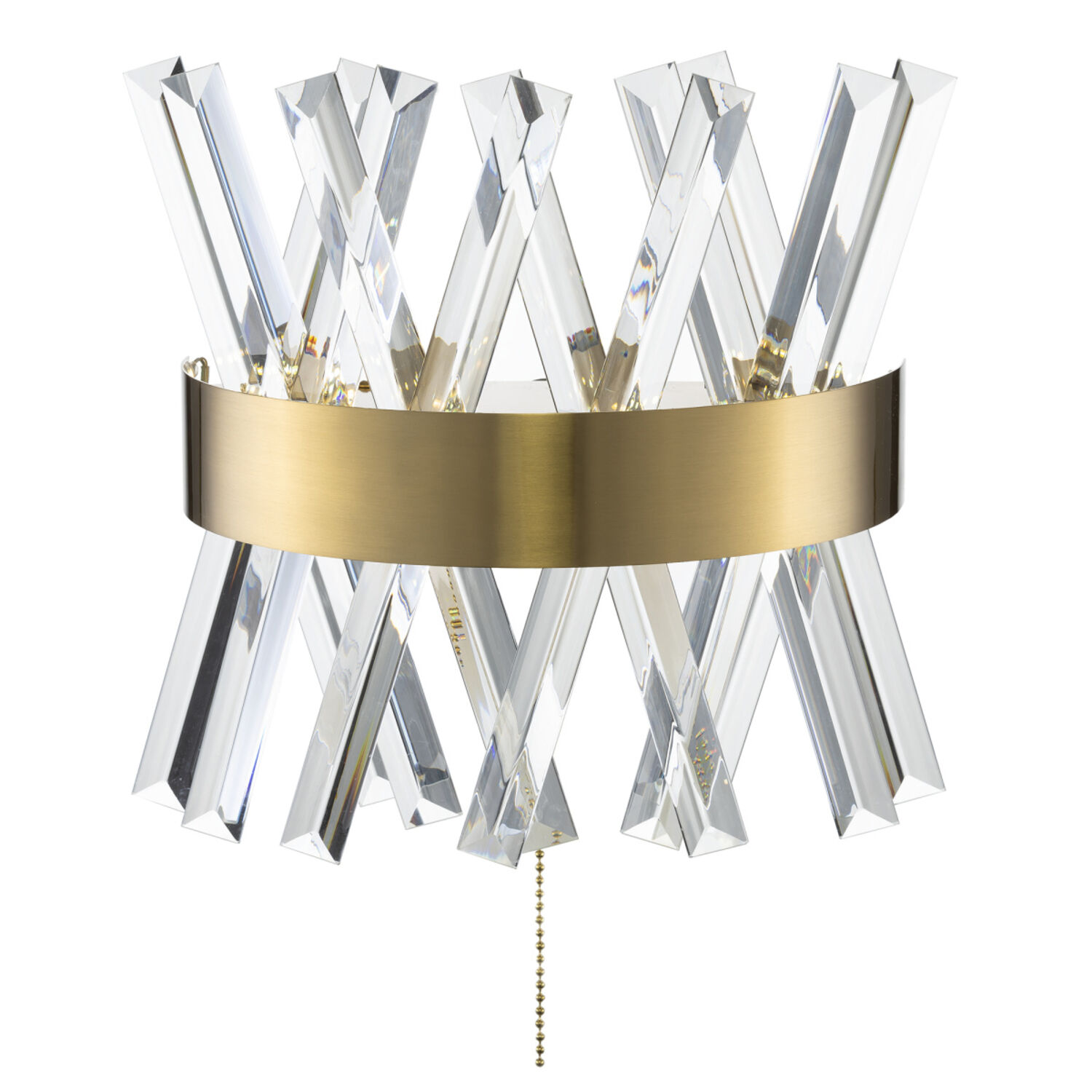 Бра Citilux Ричард CL336313, арматура бронза, плафоны хрусталь прозрачный