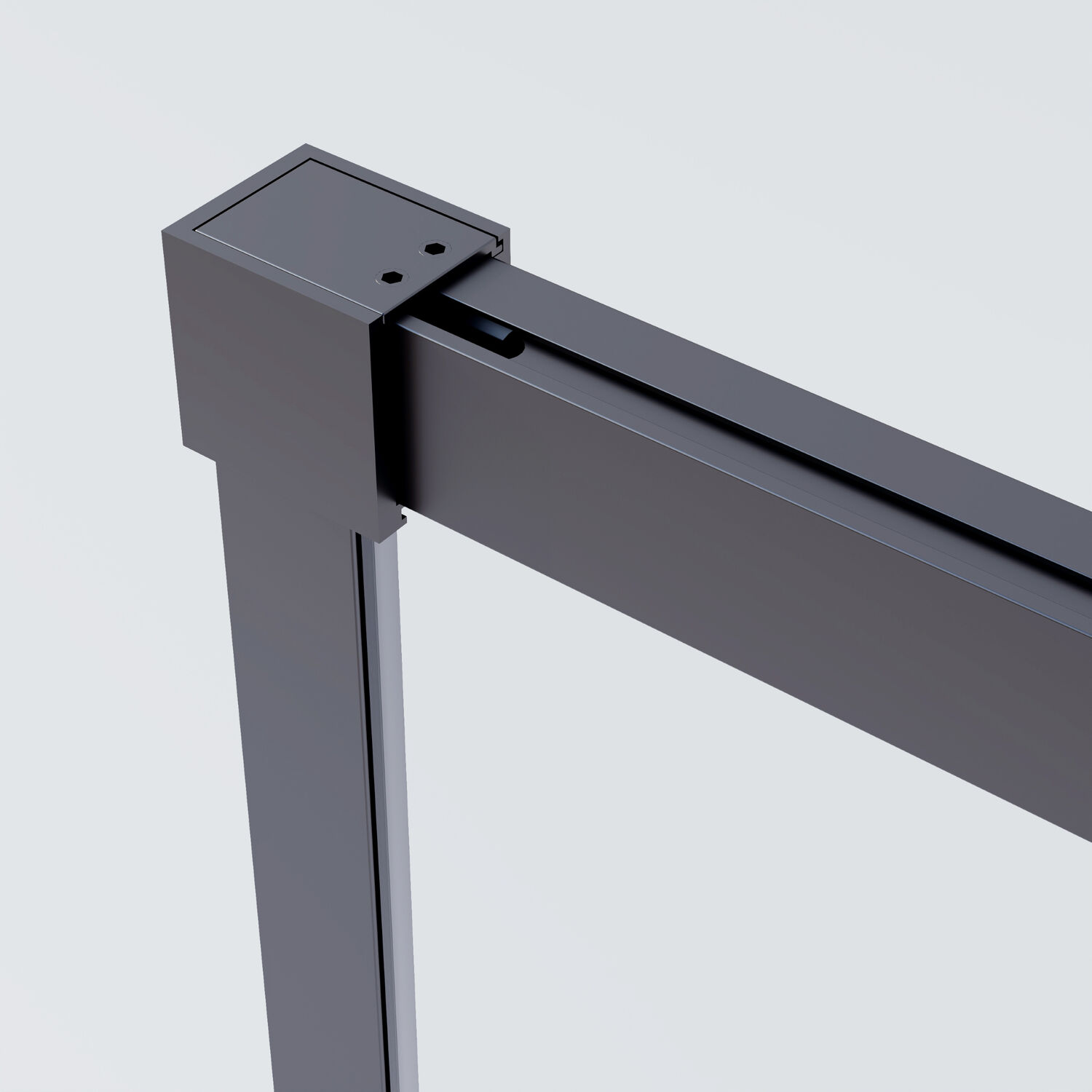 Душевая дверь Vincea Soft 2 VDS-3SO2 100x200, стекло прозрачное, профиль вороненая сталь - фото 1