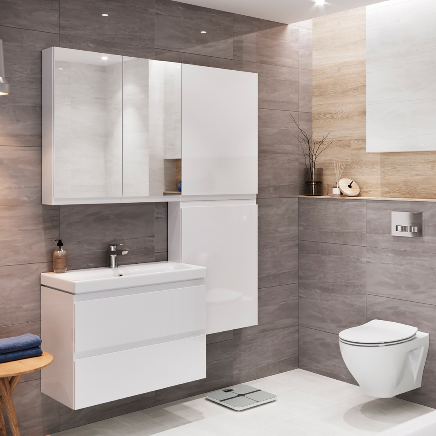 Шкаф Cersanit Moduo 40, цвет белый - фото 1