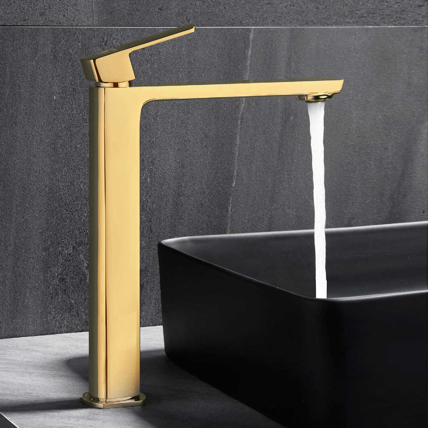 Смеситель Vincea Next VBF-1N2BG для раковины, цвет брашированное золото - фото 1