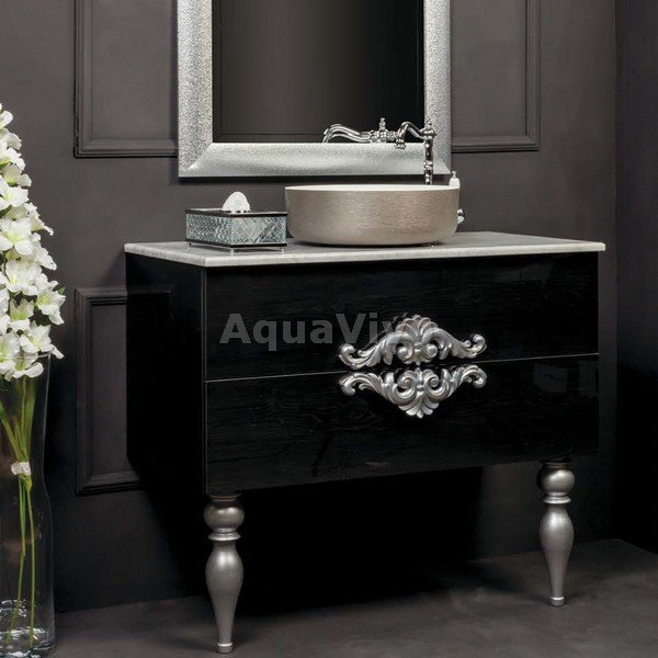 Раковина Boheme Corian LV204 819-SL накладная, 39 см, цвет серебро - фото 1