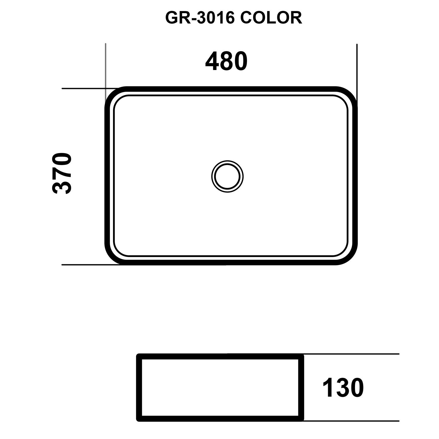 Раковина Grossman Color GR-3016 BSM-21 накладная, 48x37 см, цвет голубой матовый - фото 1