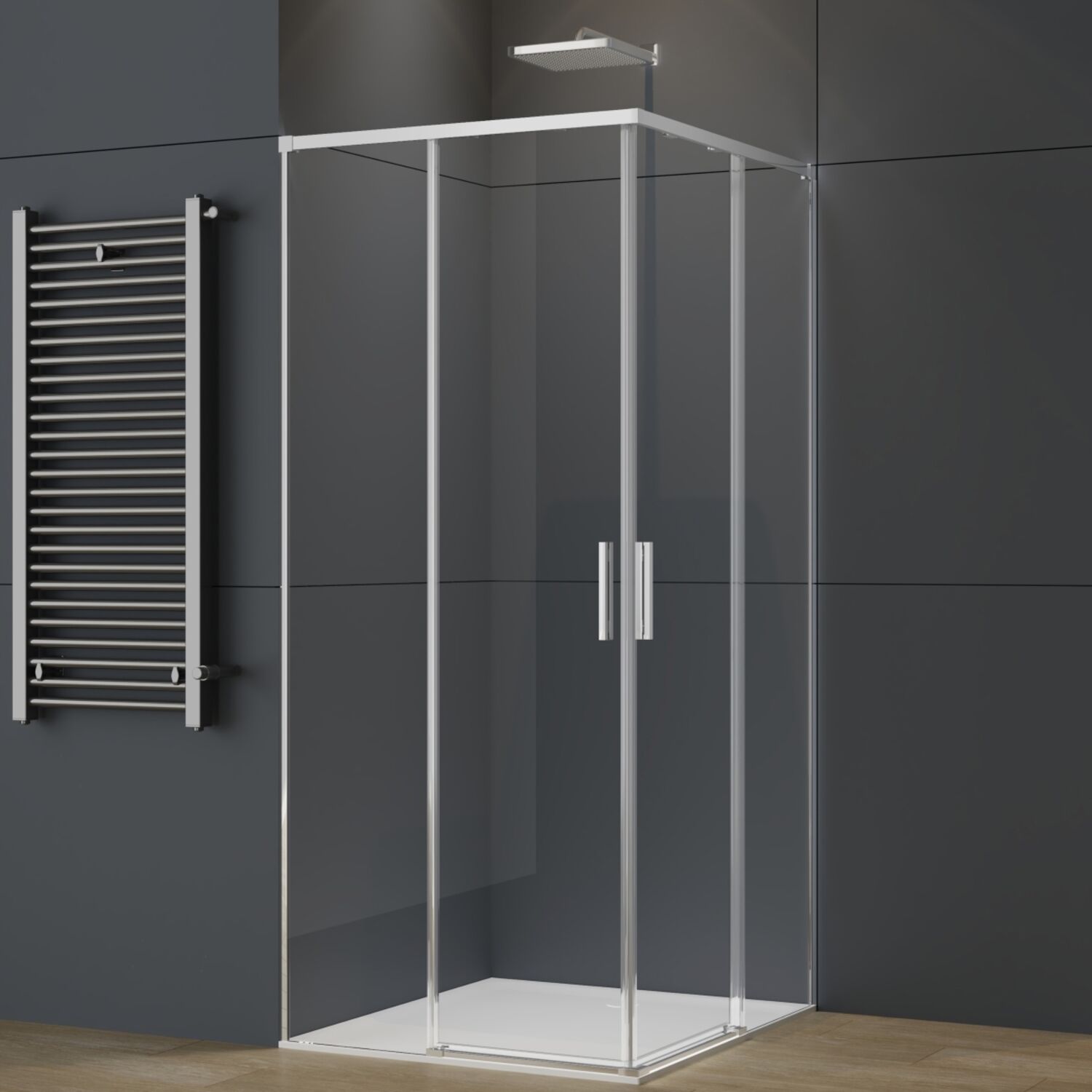 Душевой уголок Vincea Soft 2 VSS-3SO2 90x90, стекло прозрачное, профиль хром